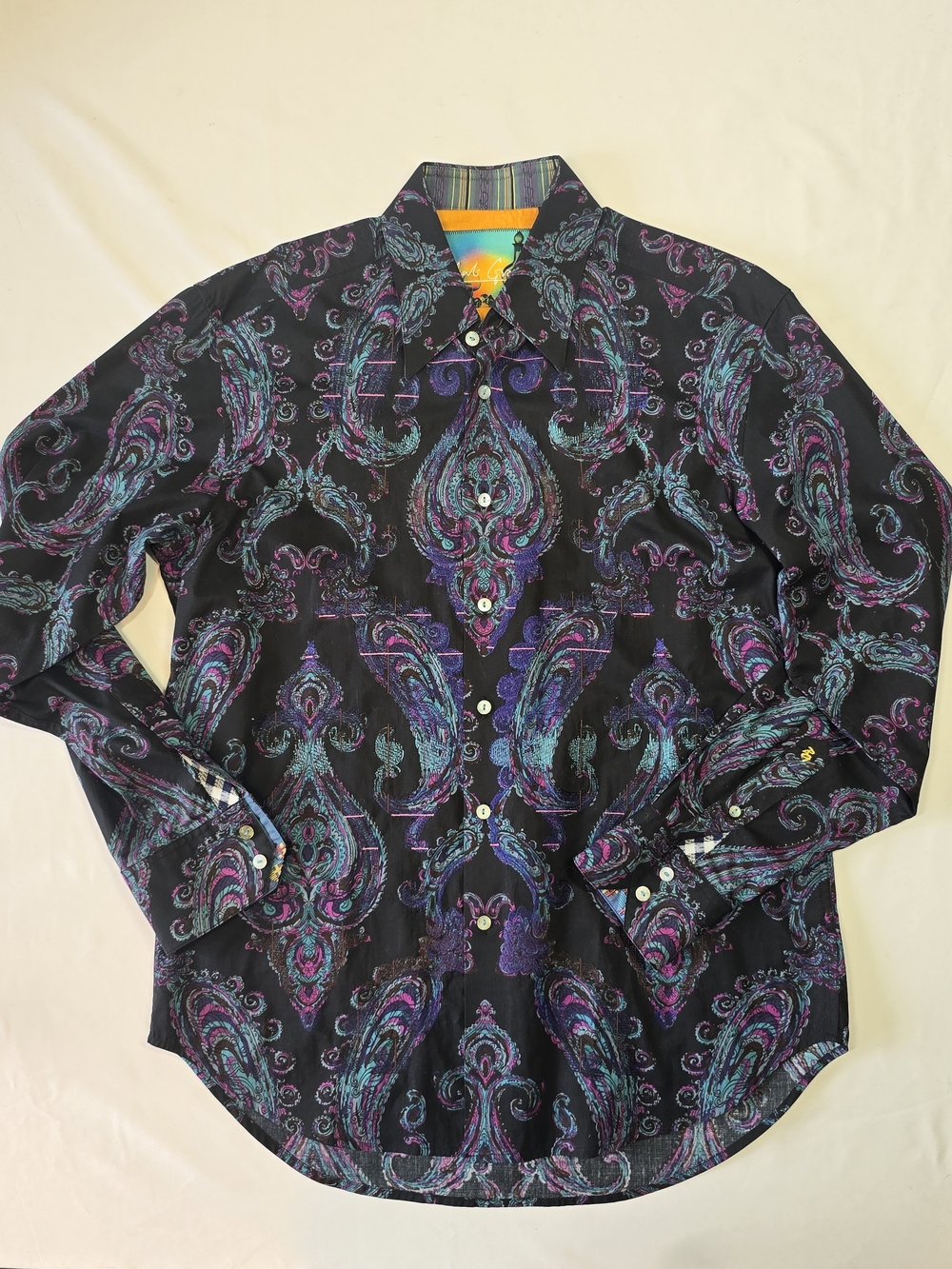 Robert Graham Paisley Long Sleeve Button Down Shirt - Men's Size M